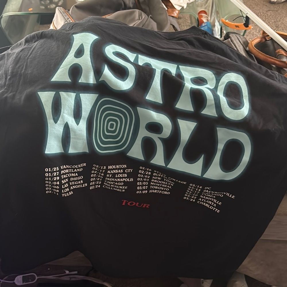 Travis Scott Black and Blue Long Sleeve Tee Astroworld Edition